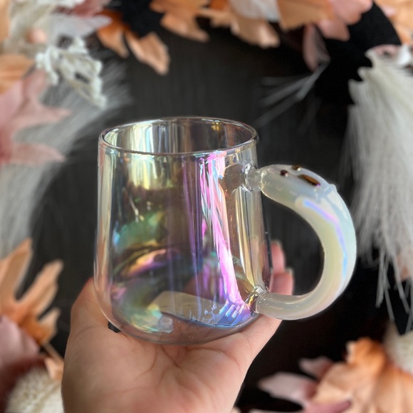 ✨NEW👻Iridescent Glass Mug with Ghost Handle and Iridescent Ghost Mug💖 - Picture 11 of 12